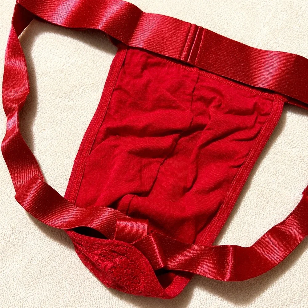 COSABELLA Men's Jock Strap Lace Underwear Mystic Red - Size M / NWT‎